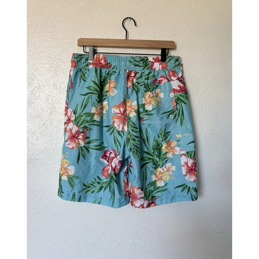 Merona Men's Multicolor Floral Print Swim Shorts  Size Medium